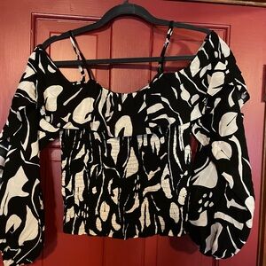 Off shoulder with straps top